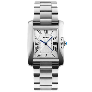 SKMEI 1284 30m Waterproof Stainless Steel Band Women's Quartz Watch - Silver
