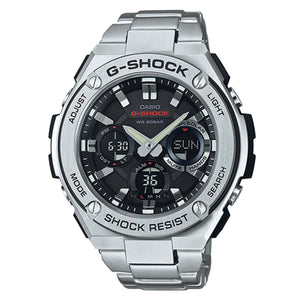 Casio G-Shock GST-S110D-1A Quartz Resin and Stainless Steel Casual Watch - Silver + Black