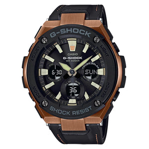 Casio G-Shock GST-S120L-1A Tough Solar Men's Watch - Black + Rose Gold