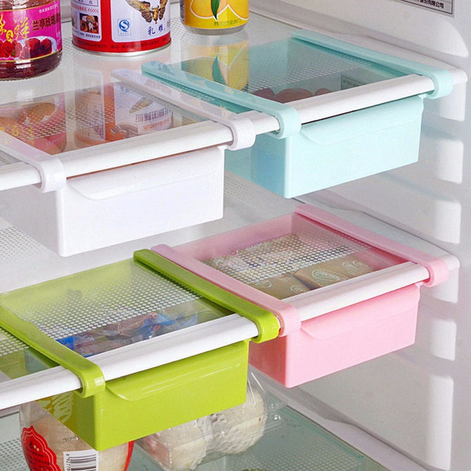 Hoomall 16.5x15cm Creative Refrigerator Storage Box, Fresh Spacer Layer Storage Rack Drawer Kitchen Tool - White