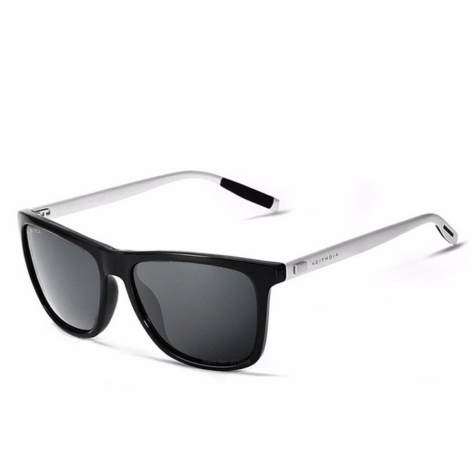 VEITHDIA Unisex Retro Aluminum + TR90 Sunglasses, Polarized Lens Vintage Eyewear Sun Glasses for Men / Women Gray