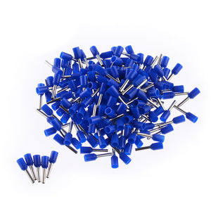E2508 14AWG Insulated Ferrule Cord End Terminal Connector - Blue (1000 Pieces)