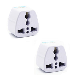250V 10A Universal Multifunctional Power Adapter Plug - White / EU Plug (2 PCS)