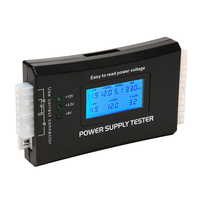 Dayspirit Digital LCD PC Computer Power Supply Tester, 20/24 Pin 4 PSU ATX SATA HDD Tester