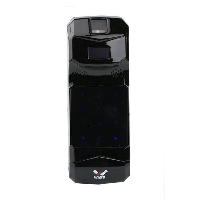 WAFU WF-011 Wireless Smart LED Voice Reminder Screen Fingerprint and password Keypad - Black