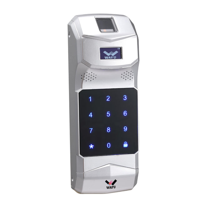 WAFU WF-011 Wireless Smart LED Voice Reminder Screen Fingerprint and password Keypad - Silver