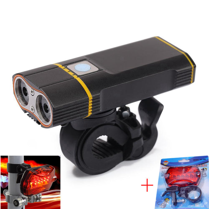 Super Bright Bicycle Light USB Rechargeable 2000LM Headlight Front Light Easy Installation Cycling Flashlight for Safty Riding