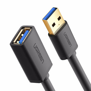Ugreen USB Extension Cable Super Speed USB 3.0 Cable Male to Female 1m 2m 3m Data Sync USB 2.0 Extender Cord Extension Cable 3m/Black USB 3.0