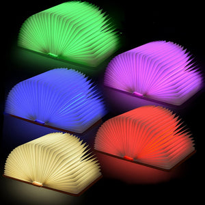 WA903 Rechargable Lumio-Style 32- LED, 360 Degree Rotation Folding Book Lamp 4 Colors Light Innovative Gift Yellow