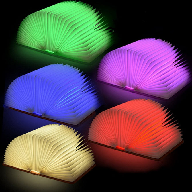 WA903 Rechargable Lumio-Style 32- LED, 360 Degree Rotation Folding Book Lamp 4 Colors Light Innovative Gift Yellow