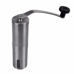 Mini Stainless Steel Hand Manual Handmade Coffee Bean Grinder Mill, Kitchen Grinding Coffee Making Tool Silver