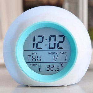 M.Sparkling Multi-Function Desk Clock Colorful Alarm Clock Round Shaped for Home Living Room Clocks Bedroom Decorate Desk clock