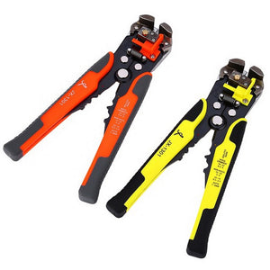 JX1301 Cable Wire Stripper Cutter Crimper, Automatic Multifunctional TAB Terminal Crimping Stripping Plier Tool Yellow