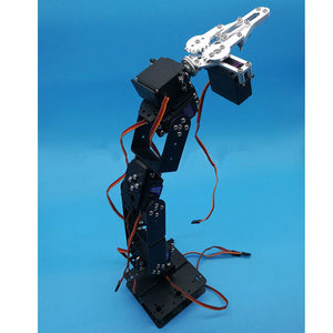 DIY 6 DOF 3D Rotating Metal Mechanical Manipulator Robot Arm Kit, Smart Car Arduino Robot Parts Teaching Platform With Servos