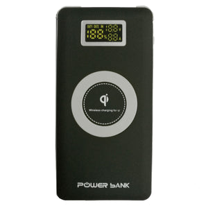 OJADE Portable 20000mAh Qi Wireless Charger, 5W Universal Power Bank - Black
