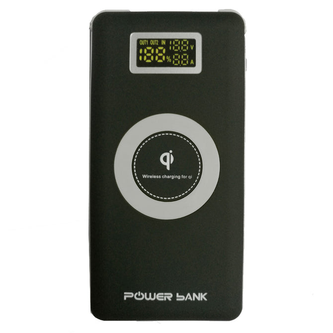 OJADE Portable 20000mAh Qi Wireless Charger, 5W Universal Power Bank - Black