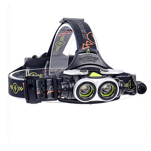 AIBBER TONE 20000LM Cree 2 x T6 LED Headlight Flashlight Torch, USB Rechargeable Headlamp