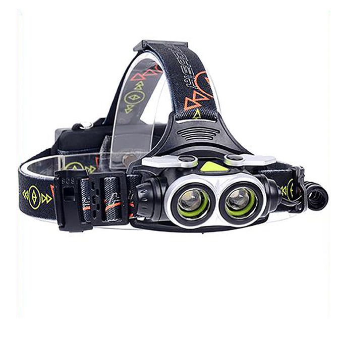 AIBBER TONE 20000LM Cree 2 x T6 LED Headlight Flashlight Torch, USB Rechargeable Headlamp