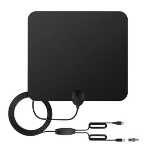 TV Antenna Indoor HD Digital TV Antenna with 80 Miles Long Range - Black