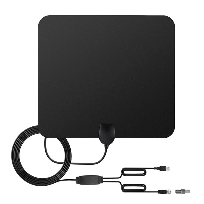 TV Antenna Indoor HD Digital TV Antenna with 80 Miles Long Range - Black
