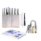 HakkaDeal Lock Pick Practice Tool Set for Locksmith (19PCS) - Silver