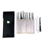 HakkaDeal Lock Pick Practice Tool Set for Locksmith (19PCS) - Silver