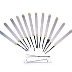 HakkaDeal Lock Pick Practice Tool Set for Locksmith (19PCS) - Silver