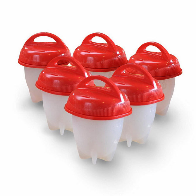 Portable Mini Non-Stick Heat-Resistant Silicone Egglettes Egg Cooker (6 PCS)