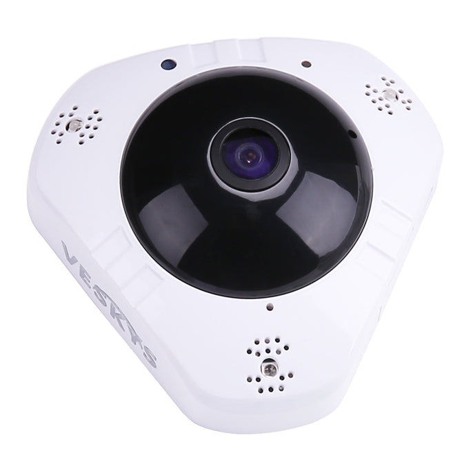 VESKYS 1.3MP 960P HD 360 Degree Panoramic Mini Wireless WiFi IP Camera with Cloud Storage (EU Plug)