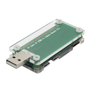 Geekworm Transparent Acrylic Case for Raspberry Pi Zero W USB-A Addon Board (BadUSB Module)