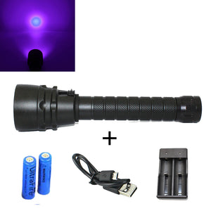 ZHAOYAO 5-LED Purple Light UV Money Detector Torch, Diving Flashlight w/ Magnetic Switch