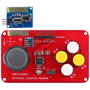 OPEN-SMART PS2 Joystick Keypad RF 433MHz Wireless Joystick Game Controller Module Kit for Smart Car / 4-axis Aircraft