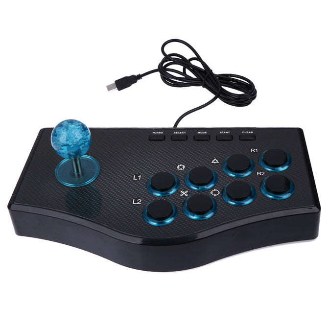 Portable USB Fighting Stick Arcade Joystick Gamepad Rocker Controller for PS3 / Computer PC