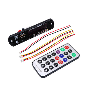 ZHAOYAO Wireless Bluetooth 12V MP3 WMA Decoder Board Audio Module with TF Slot, USB, FM Radio for Car