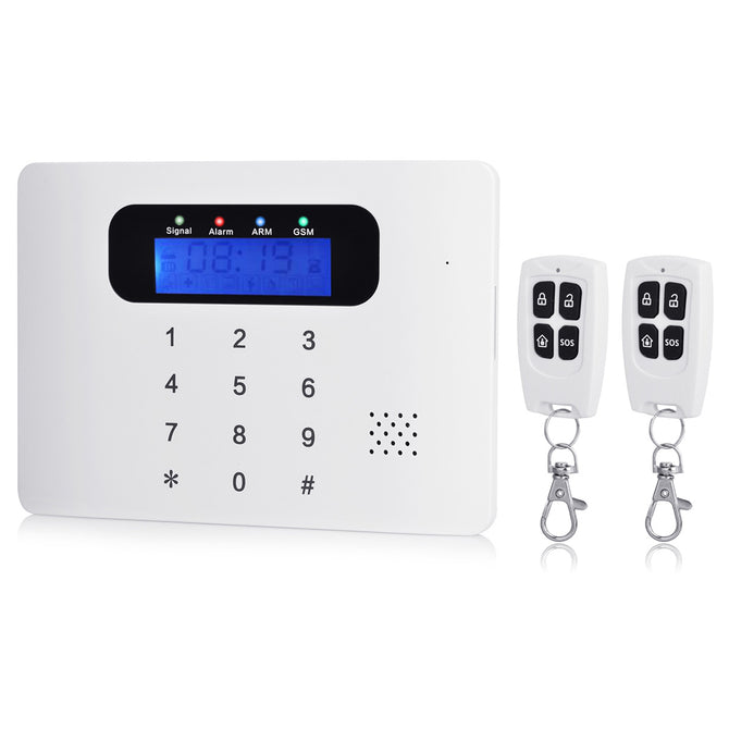 Wireless GSM SMS Home Security Burglar Alarm System Kit for Smart House Office (EU Plug)