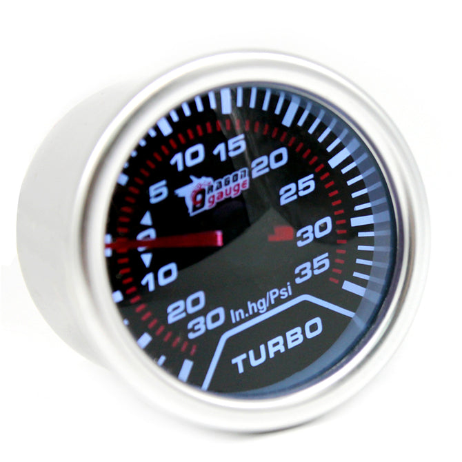 IZTOSS B3067 12V Modified Automobile Instrument Car Boost Gauge PSI with White Light- Silver