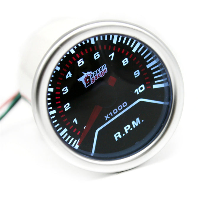 IZTOSS B3075 Modified Automobile Instrument 52mm Tachometer - Silver