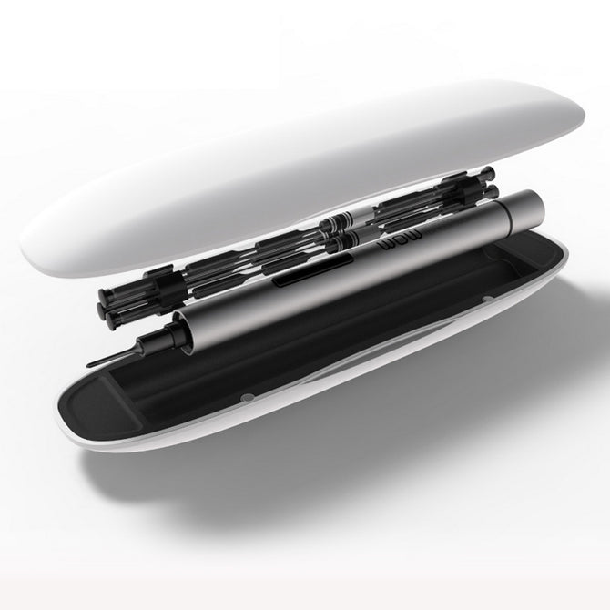 Wowstick 1FS Mini Electric Screwdriver Alloy Body LED Light Cordless Battery Power with18 Bits Extend Bar for Mobile Phone