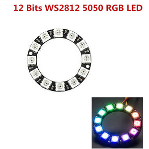 Produino 12-Bit WS2812 5050 RGB LED Ring Round Integrated Driver Module For Arduino