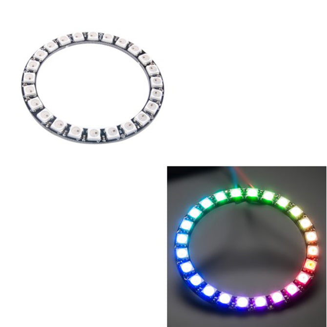 Produino 24-Bit WS2812 5050 RGB LED Ring Round Integrated Driver Module For Arduino