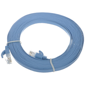 Cat.6 RJ-45 Giga-Speed Ultra Flat LAN Network Cable - Blue (5M)