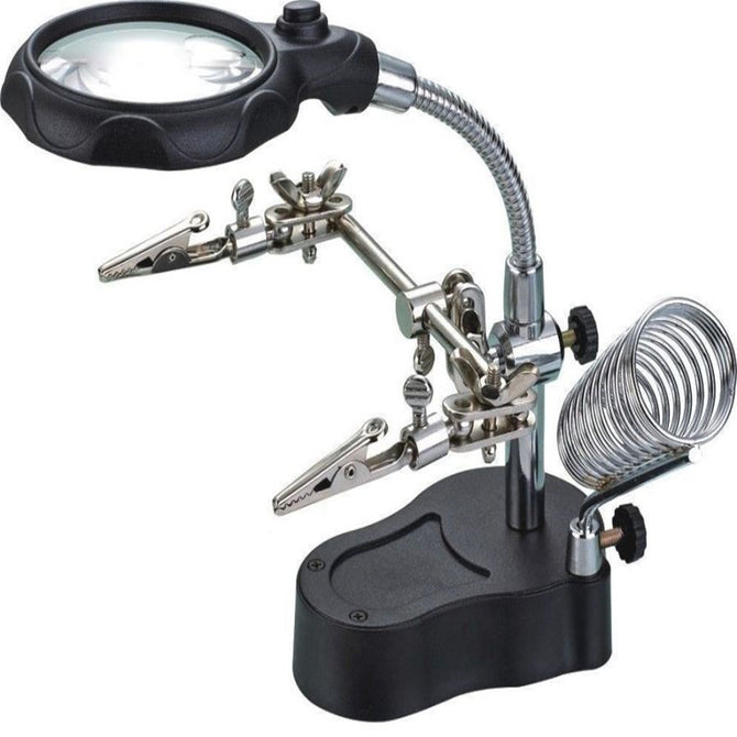 KELIMA Multi-function Magnifier with 2 LED, Precision Electronic Soldering Welding Station