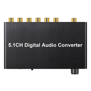 5.1 Channel Digital Audio Decoder Converter, Coaxial Spdif to RCA DTS AC3 Analog Digital Amplifier for PS3, DVD Player