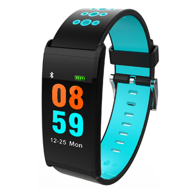 X20 Color Screen Bluetooth Smart Bracelet with Heart Rate, Blood Pressure, Blood Oxygen Monitoring, IP68 Waterproof - Blue