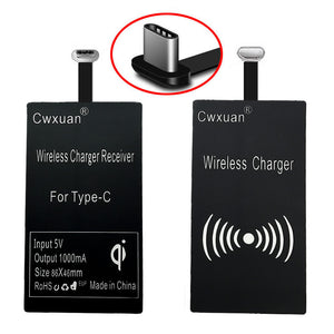 USB 3.1 Type-C QI Wireless Charging Receiver Adapter for Type-C Connector Mobile Phone