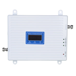 Color Display 3G 4G 900/1800/2100MHz GSM DCS WCDMA Signal Booster Kit for Cellphone - White (US Plug)