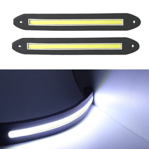 ZHAOYAO Line Shape 12V LED COB Car Auto DRL Driving Daytime Running Light, Waterproof Exterior Fog Panel Light (2 PCS)