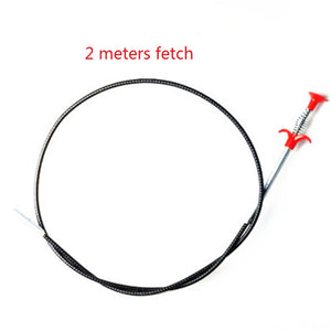 ZHAOYAO 200cm Flexible 4-Claw Long Reach Pick Up Tool, Bendable Curve Grabber Spring Grip Tool for Home Garden Usage