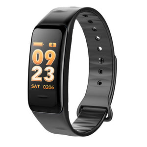C1s Color Screen Intelligent Bluetooth Bracelet with 3D Dynamic UI Heart Rate / Blood Pressure / Blood Oxygen Monitoring - Black