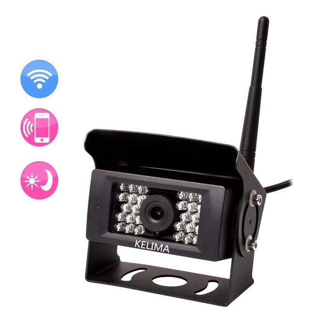 KELIMA Wireless Wi-Fi Bus Reversing Camera w/ 28-LED Infrared Night Vision